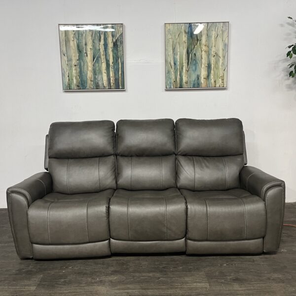Flexsteel Leather Power Recliner Sofa