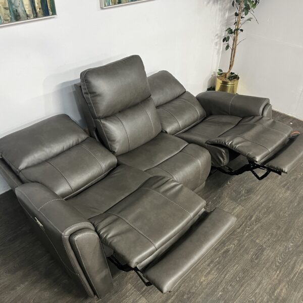 Flexsteel Leather Power Recliner Sofa - Image 4