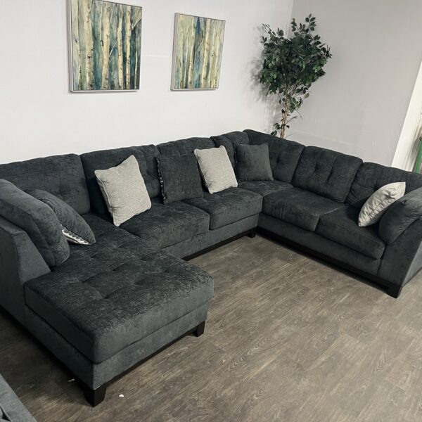 Charcoal Gray Ashley Furniture Sectional - Image 2