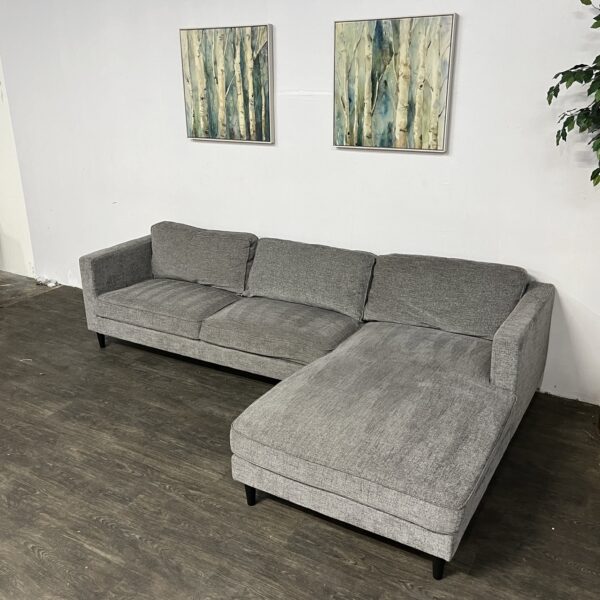 Living Spaces Gray Sectional - Image 2