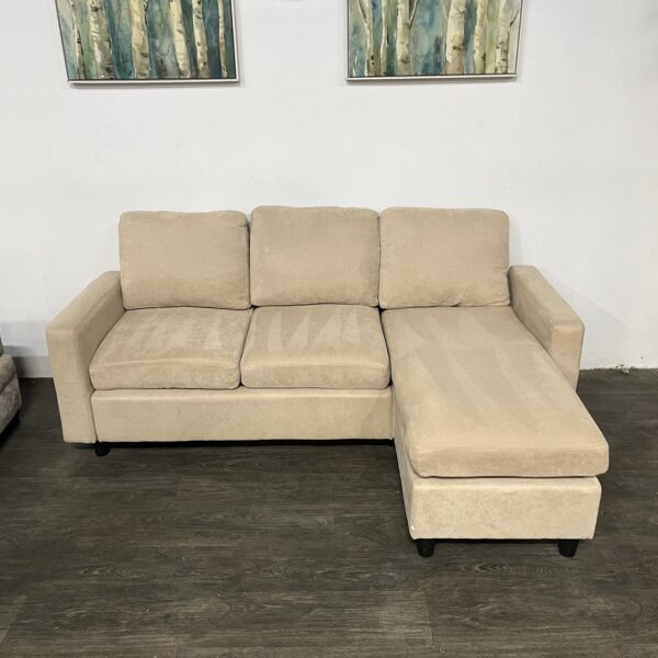 Beige Reversible Chaise Sofa