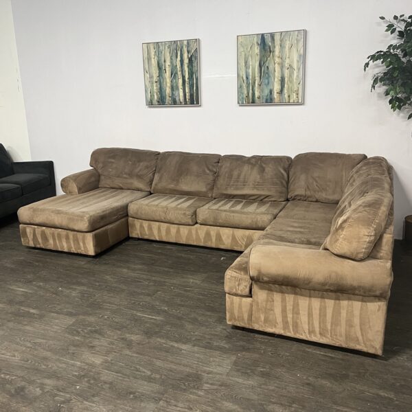 Ashley Furniture Brown 3 Pc Sectional - Image 2