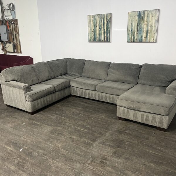 Ashley Furniture 3 Piece Sectional Gray - Image 3