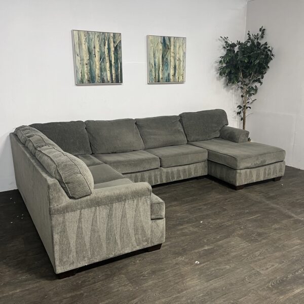 Ashley Furniture 3 Piece Sectional Gray - Image 2