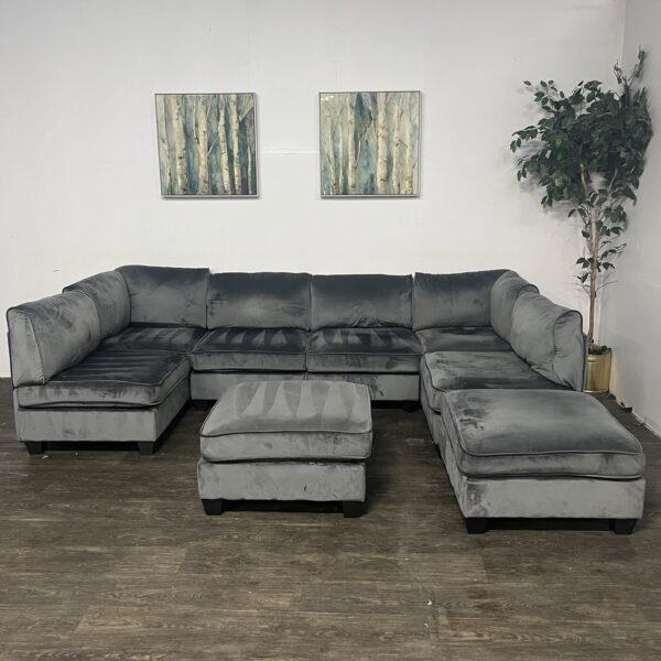 Modular Velvet Sectional Couch