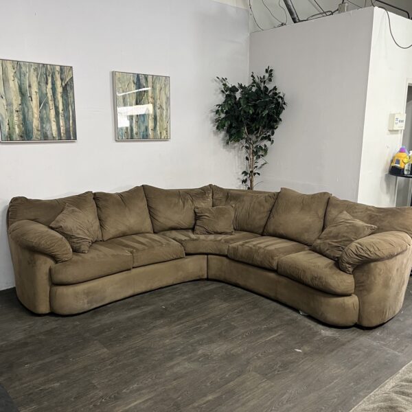 Brown Curved Sectional