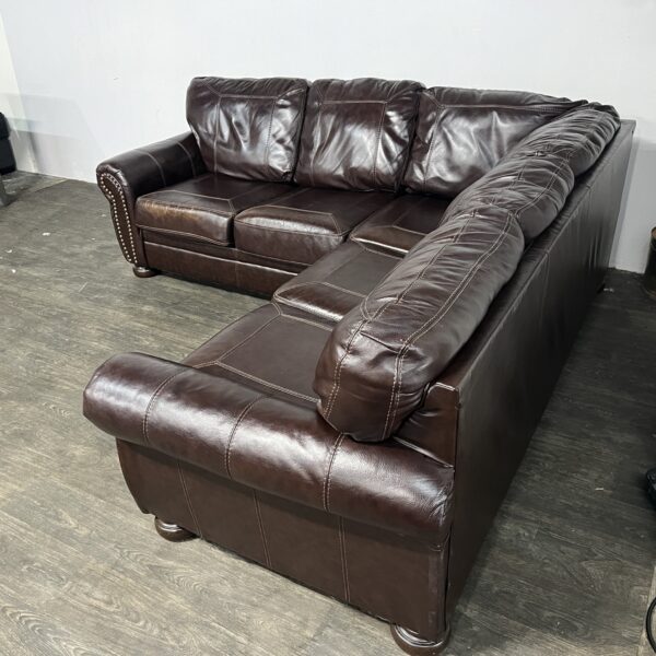Ashley Furniture Leather Sectional - Image 3