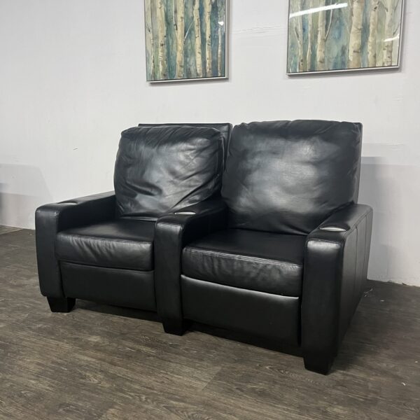 Leather Manual Recliner Loveseat - Image 4