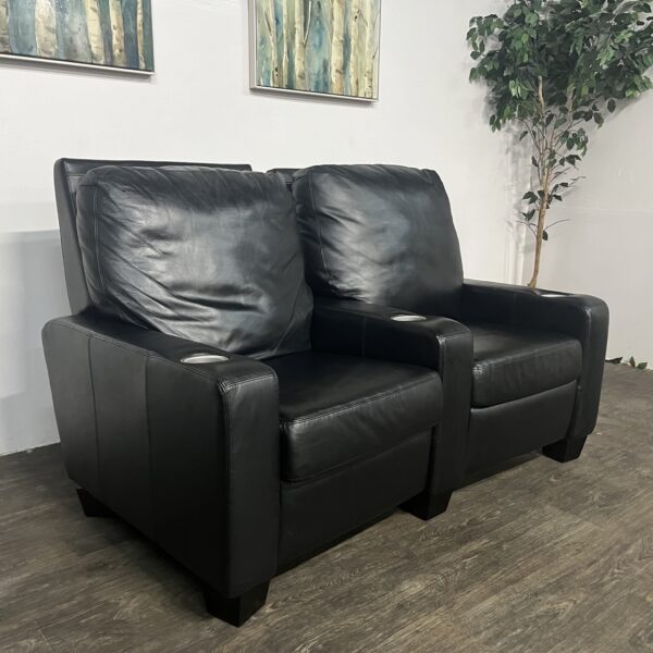 Leather Manual Recliner Loveseat - Image 5