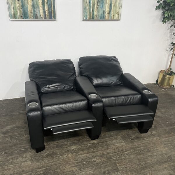 Leather Manual Recliner Loveseat - Image 3