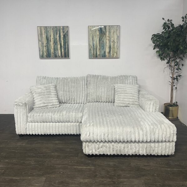 Cream Corduroy Sectional