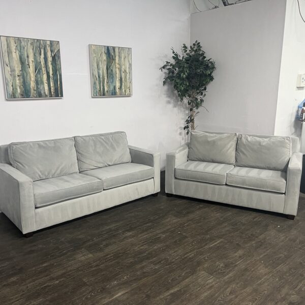 West Elm Velvet Sofa Set