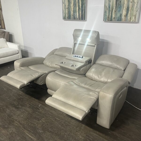 Leather Power Recliner Sofa