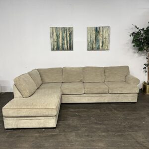 Beige L Shaped Sectional