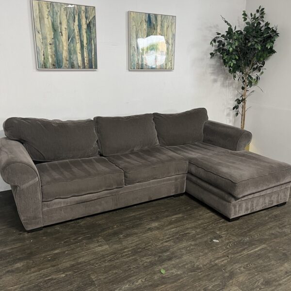 Brown Chaise Sectional - Image 2