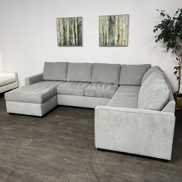 Ashley Furniture Gray 3 Piece Sectional - Image 2