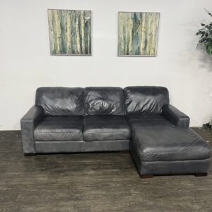 Softline Italian Leather Sectional Gray