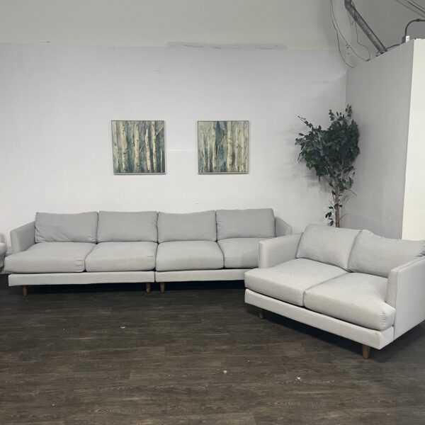 Living Spaces 4 + 2 Couch Set