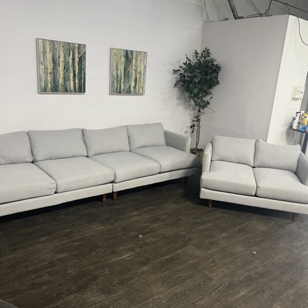 Living Spaces 4 + 2 Couch Set - Image 3