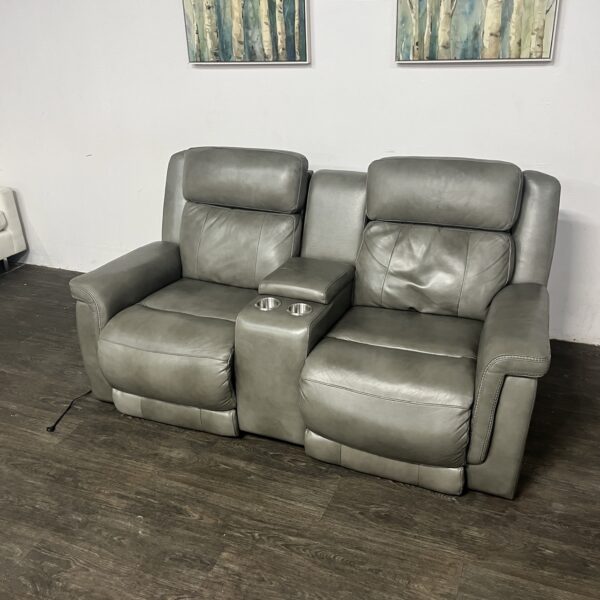 Leather Power Recliner Loveseat - Image 4