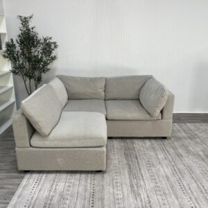Albany Park Kova 86" Sofa in Oatmeal Performance Chennile