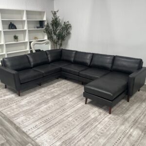 Burrow Nomad Leather 6-Seat Corner Sectional