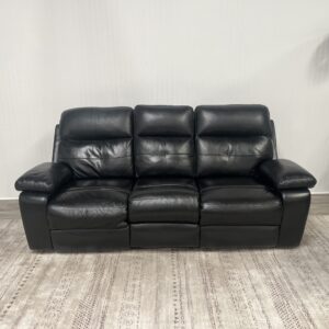 Leather 3 Seat Manual Recliner Sofa