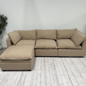 Albany Park Kova 122" Sofa + Ottoman - Fawn