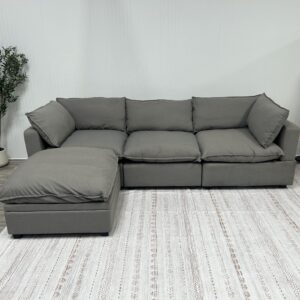 Albany Park Kova 122" Sofa + Ottoman - Clay