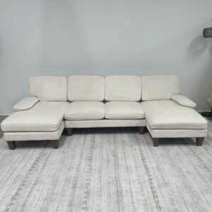 Corduroy Double Chaise Sectional